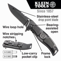 Electrician's Bearing-Assisted Open Pocket Knife