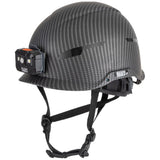 BRAND NEW KLEIN TOOLS CARBON NON-VENTED PREMIUM SAFETY HELMET WITH HEADLAMP