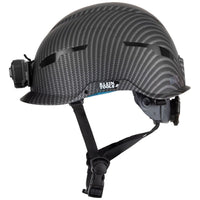 BRAND NEW KLEIN TOOLS CARBON NON-VENTED PREMIUM SAFETY HELMET WITH HEADLAMP
