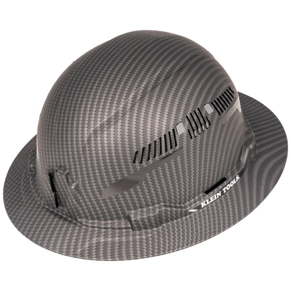 BRAND NEW KLEIN TOOLS CARBON FIBRE FULL BRIM HARD HAT VENTED