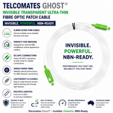 Telcomates Ghost Ultra-Thin Transparent NBN Fibre Cable