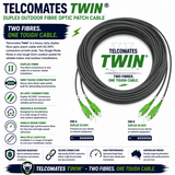 Telcomates Twin Duplex Outdoor Fibre Optic Patch Cable