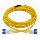 Telcomates Yellow Hydra 4-Core LC/UPC Fibre Optic Breakout Cable