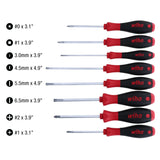 Wiha 8 Piece SoftFinish Slotted and Phillips and Square Screwdriver Set