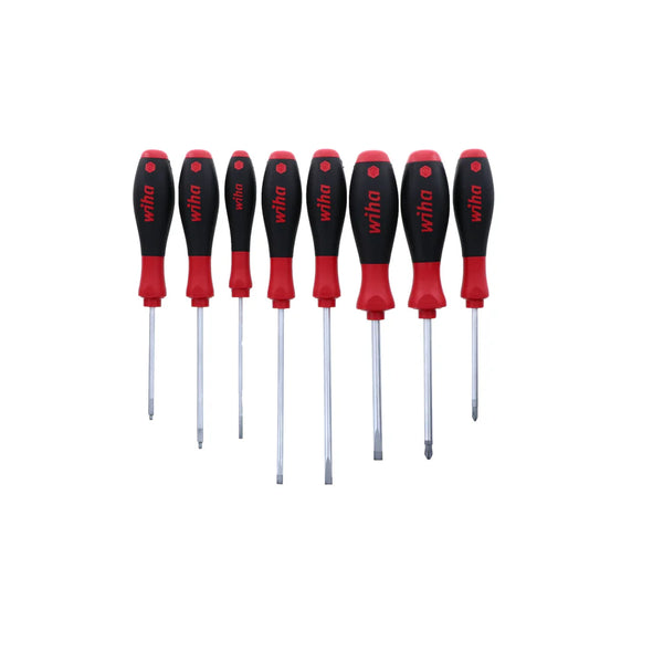 Wiha 8 Piece SoftFinish Slotted and Phillips and Square Screwdriver Set